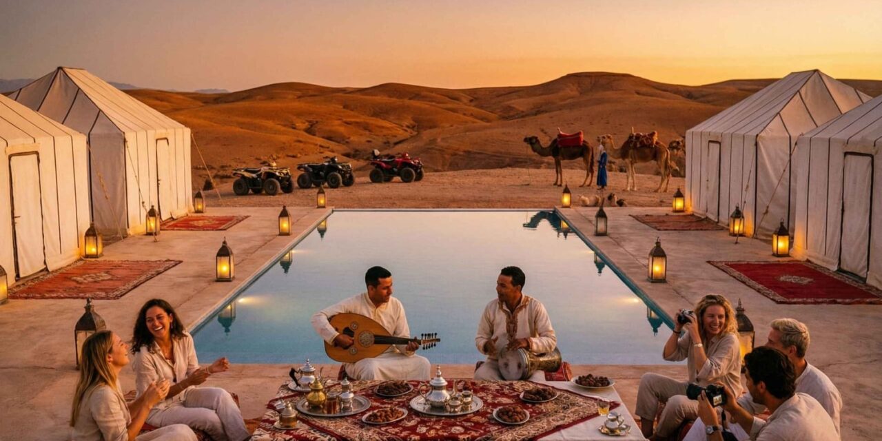 1 Day Trip To Agafay Desert Quad & Camel Rides with Dinner Show